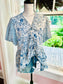 Blue Floral Puff Sleeve Top