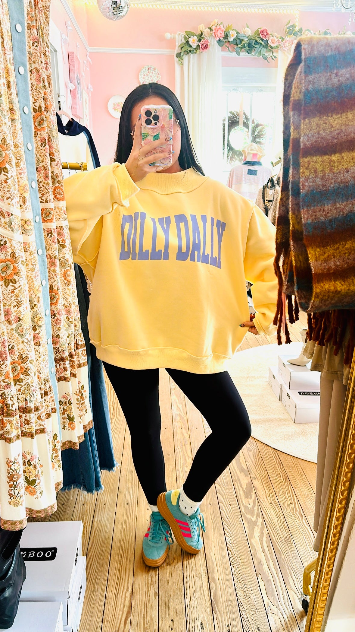 Dilly Dally Mock Neck Sweatshirt