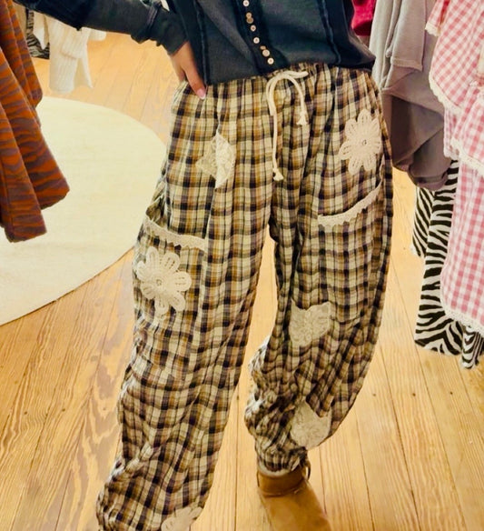 Vintage Charm Plaid Pants