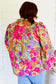 PLUS- Floral Printed Blouse