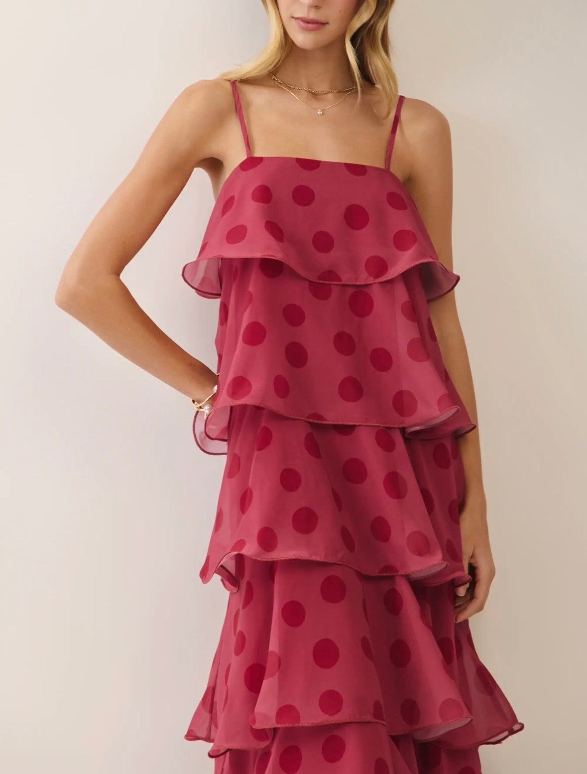 Spotted in Bordeaux Maxi Dress