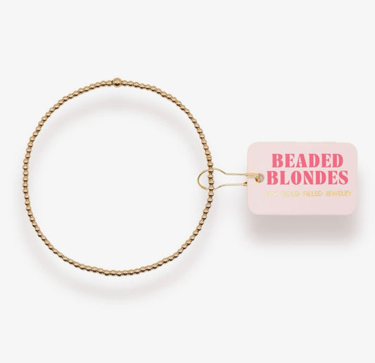 Beaded Blondes-2mm Gold Bracelet