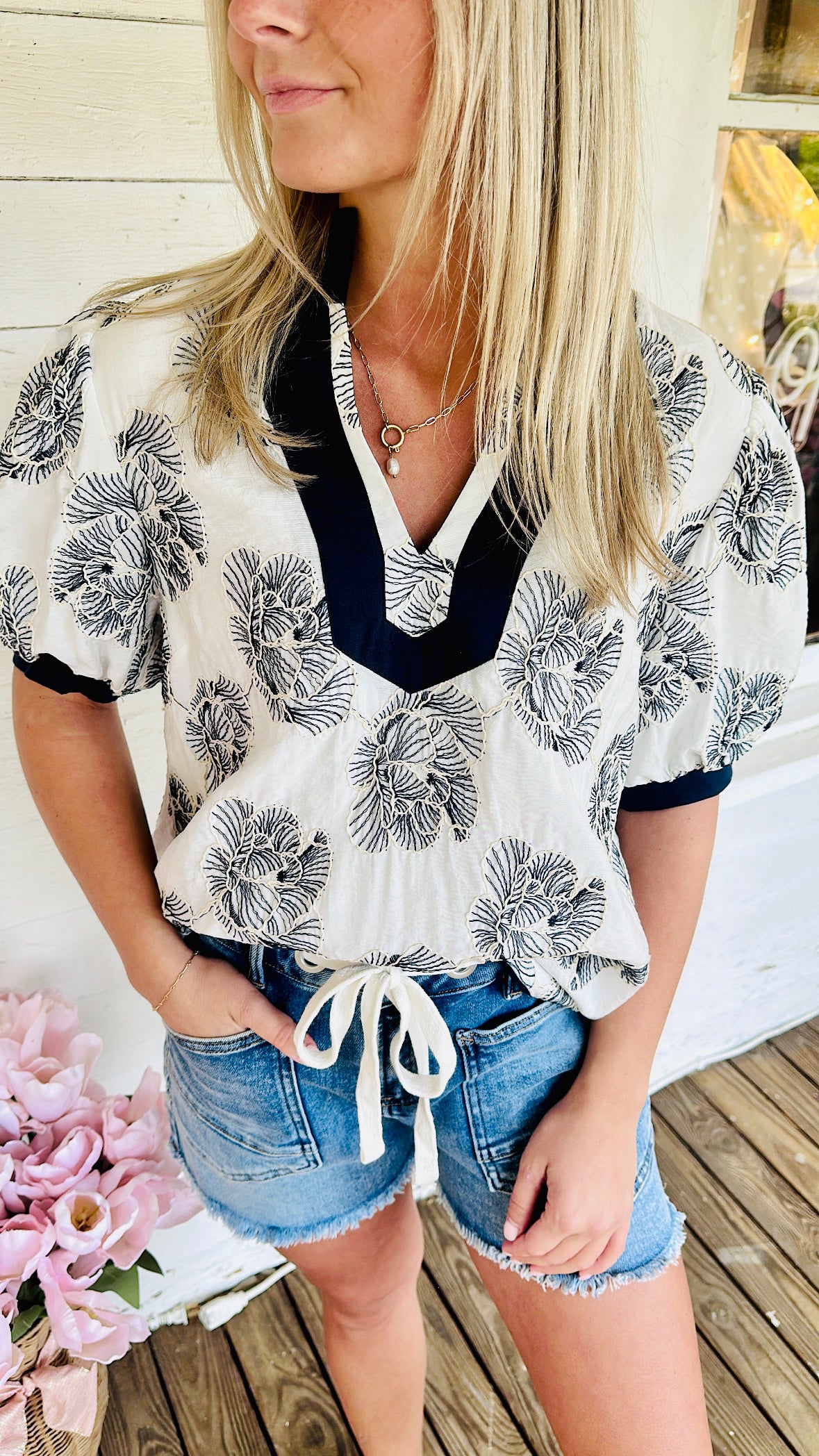 Sweet Magnolia Bloom Top