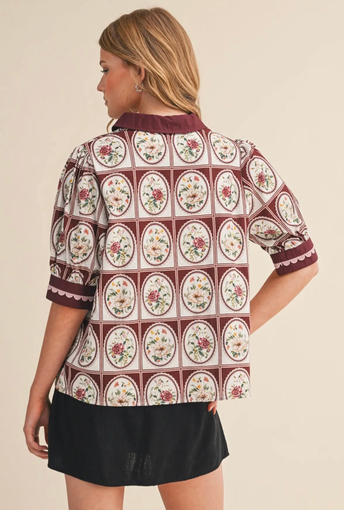 Burgundy Belle Blouse