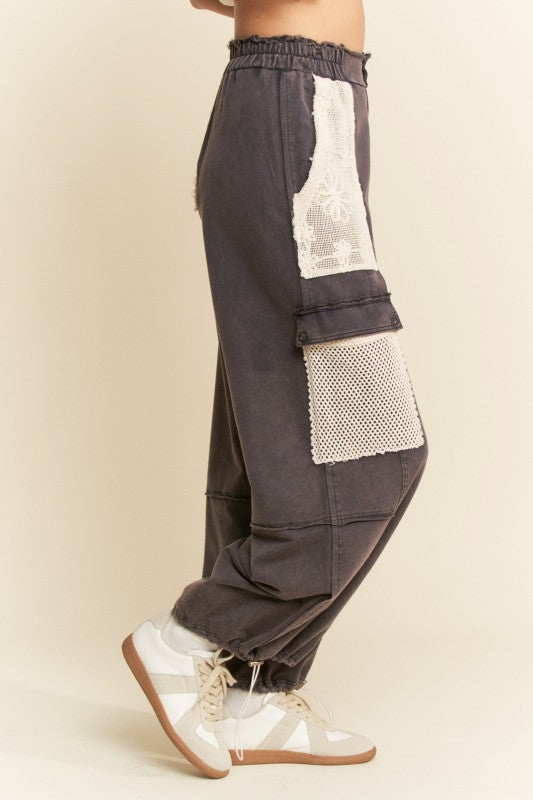 Lace Patchwork Pants