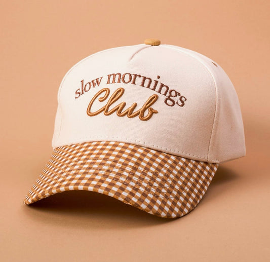 Slow Mornings Club Canvas Hat