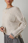 Boat Neck Long Sleeve Sweater