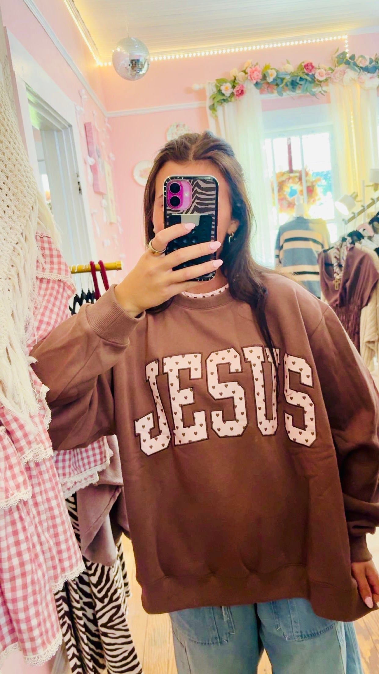 Jesus Heart Varsity Sweatshirt