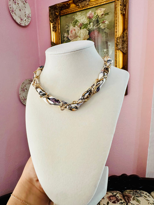 Scarf & Chain Necklace
