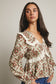 Eyelet Ruffle Peplum Blouse
