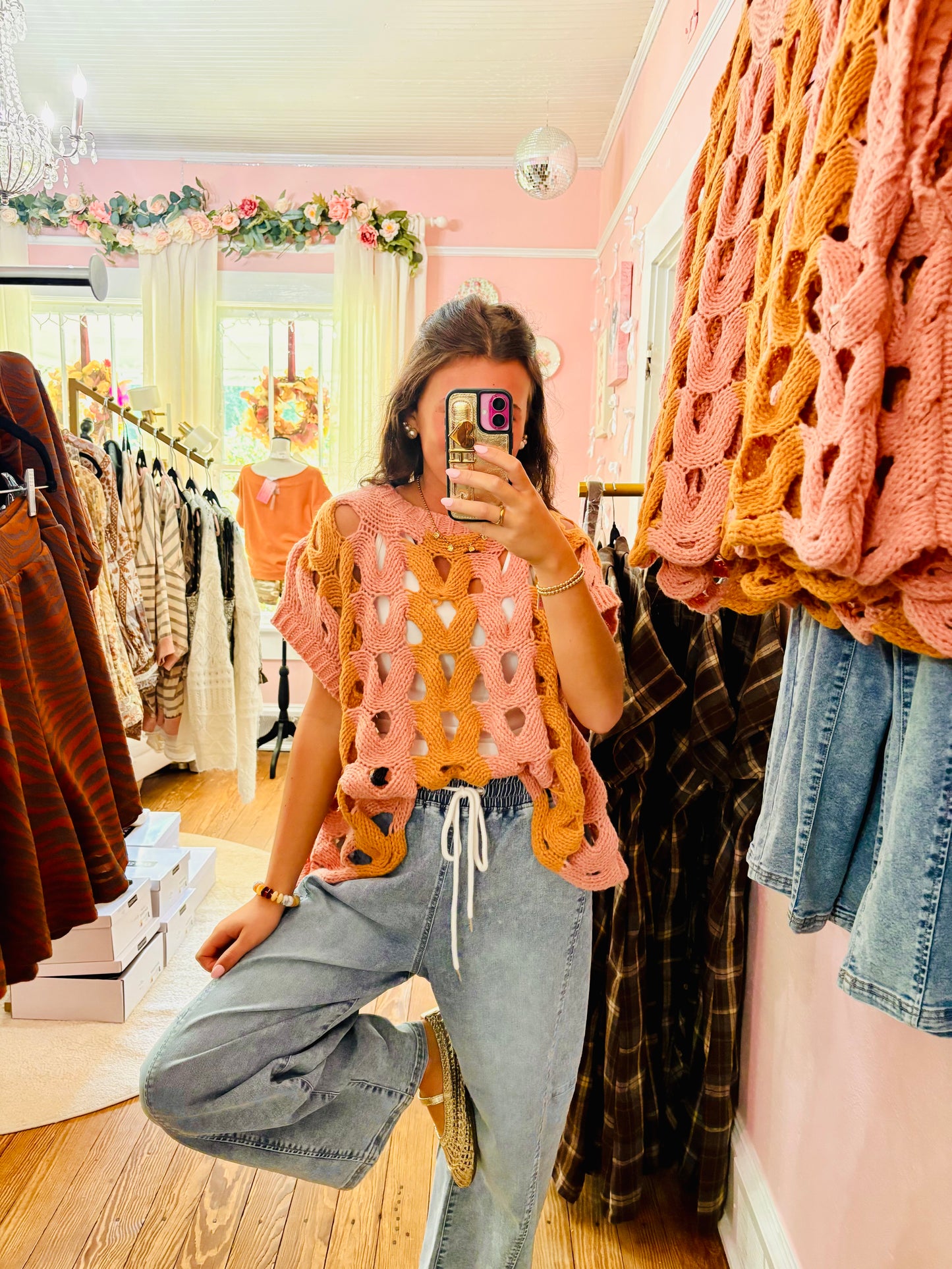Coral Crush Sweater Vest