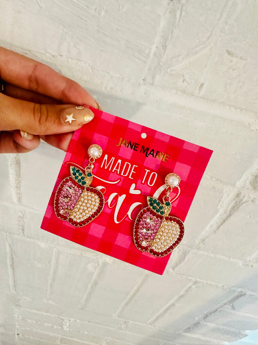 Dazzle Apple Earrings