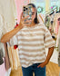 “Jesus Loves You” Stripe Graphic Tee
