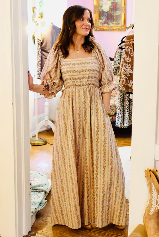 Vintage Floral Jumpsuit