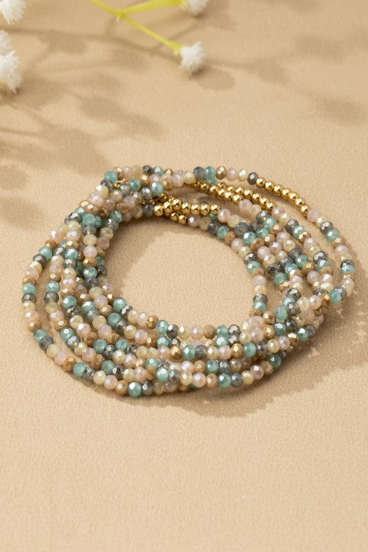 Glass Bead Stretch Bracelet