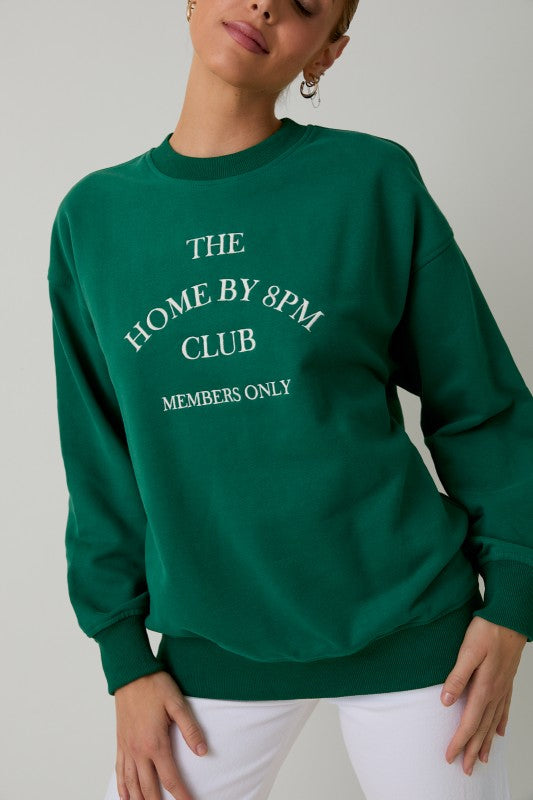 Home By 8pm Club Sweatshirt