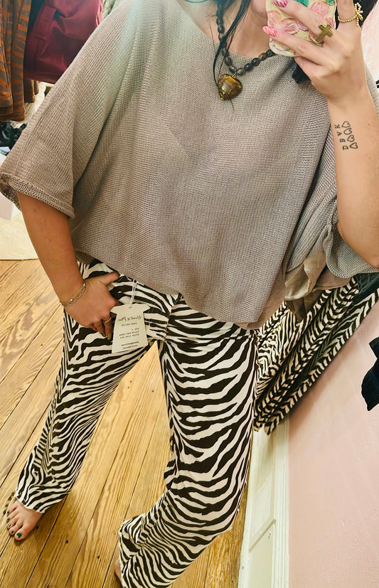 Brown Safari Denim Pants