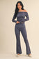 Polka Dot Foldover Flare Pants