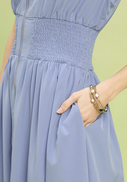 The Timeless Zip Midi Dress