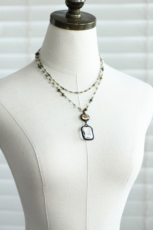 Mixed Glass Necklace