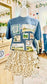 Cascading Floral Ruffle Tiered Skort