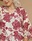 PLUS-Cherry Blossom Printed Blouse