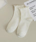 Solid Color Ruffle Ankle Socks