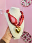 Carolina Red Scarf Necklace