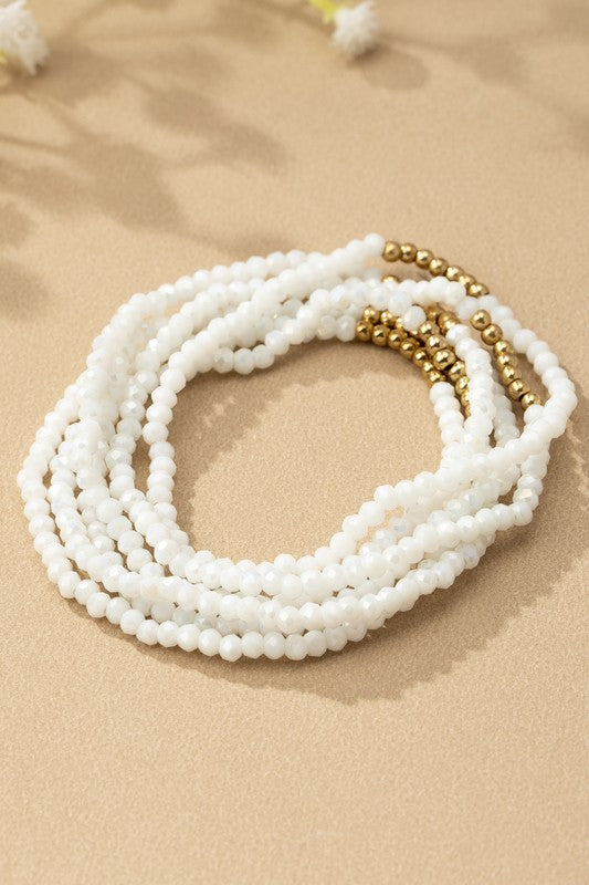 Glass Bead Stretch Bracelet