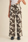Brown High Waisted Cow Print Pants