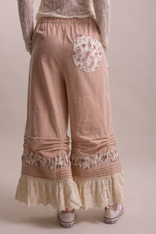 Cinched Ruffle Bloomer Pants