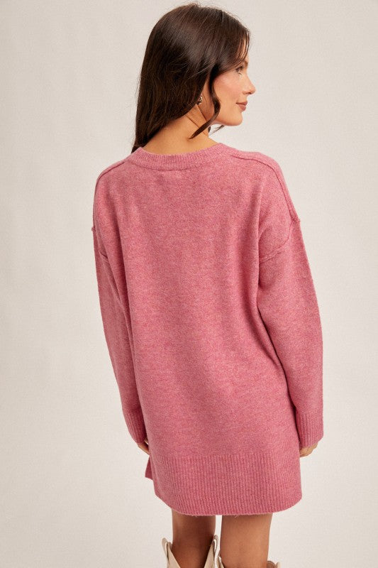 Bubblegum Pink Crew Neck Sweater