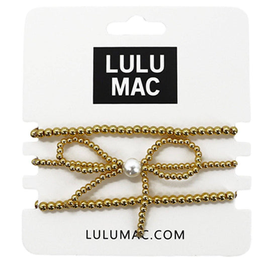 Lulu Mac Beaded Bow Bracelet