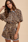 Lace Trimmed Button Down Romper