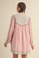 Rose Pink Stripe Mini Dress