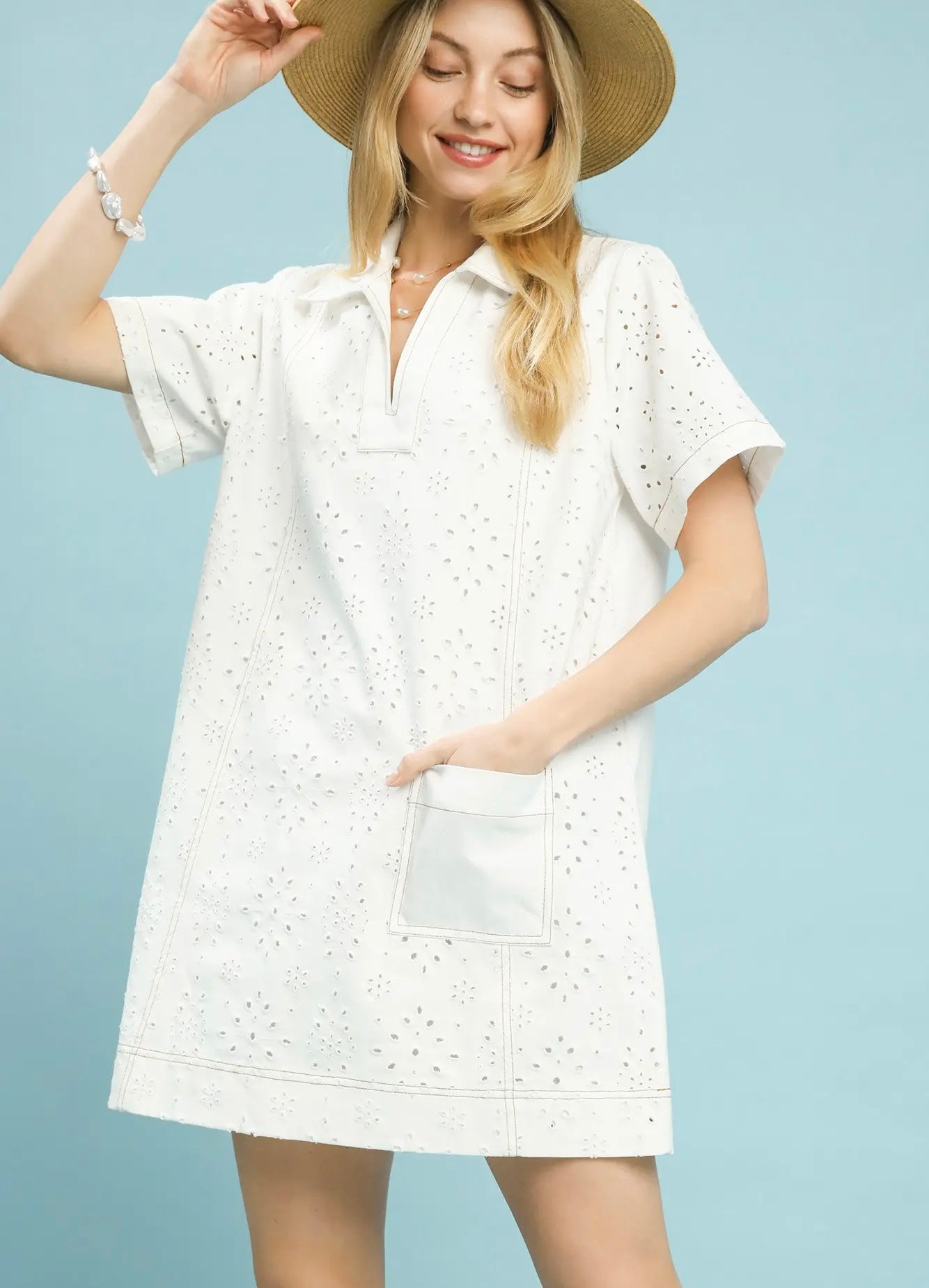 Short Sleeve Shift Dress