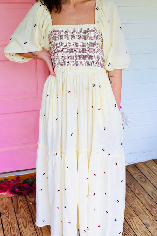 Cherry Chance Maxi Dress