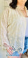 PLUS- Softly Styled Lace Button Up