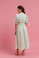 Sage & Cream Zip-Up Dress