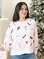 PLUS-Mary Square Candy Sweater