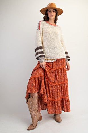 Color Mix Knitted Sweater