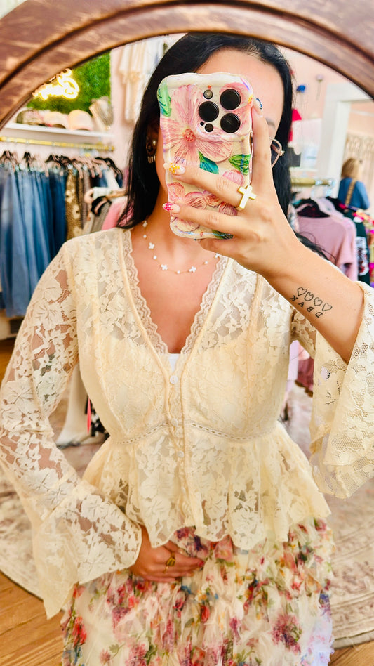 Gracefully Yours Lace Top