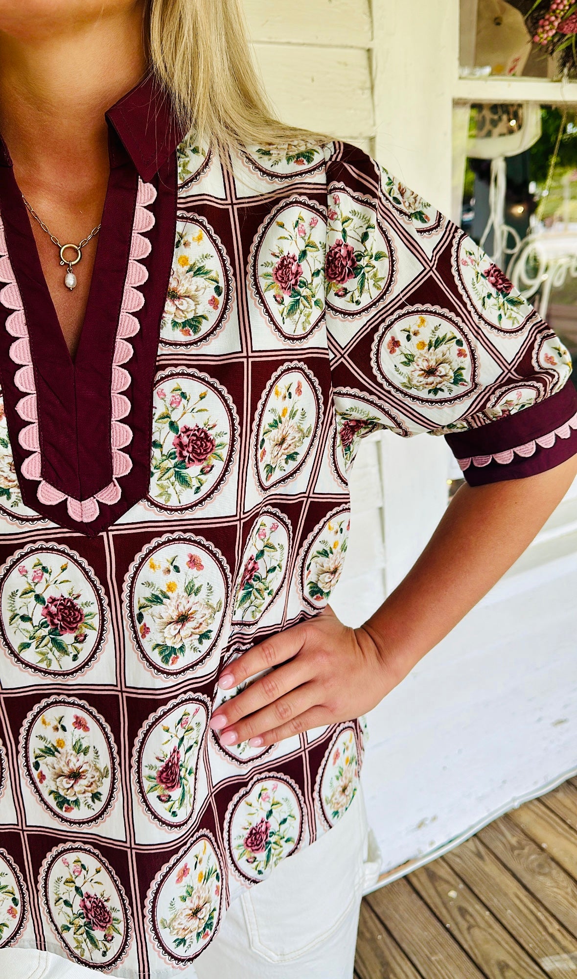 Burgundy Belle Blouse