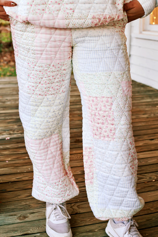 Floral Textured Lounge Pants