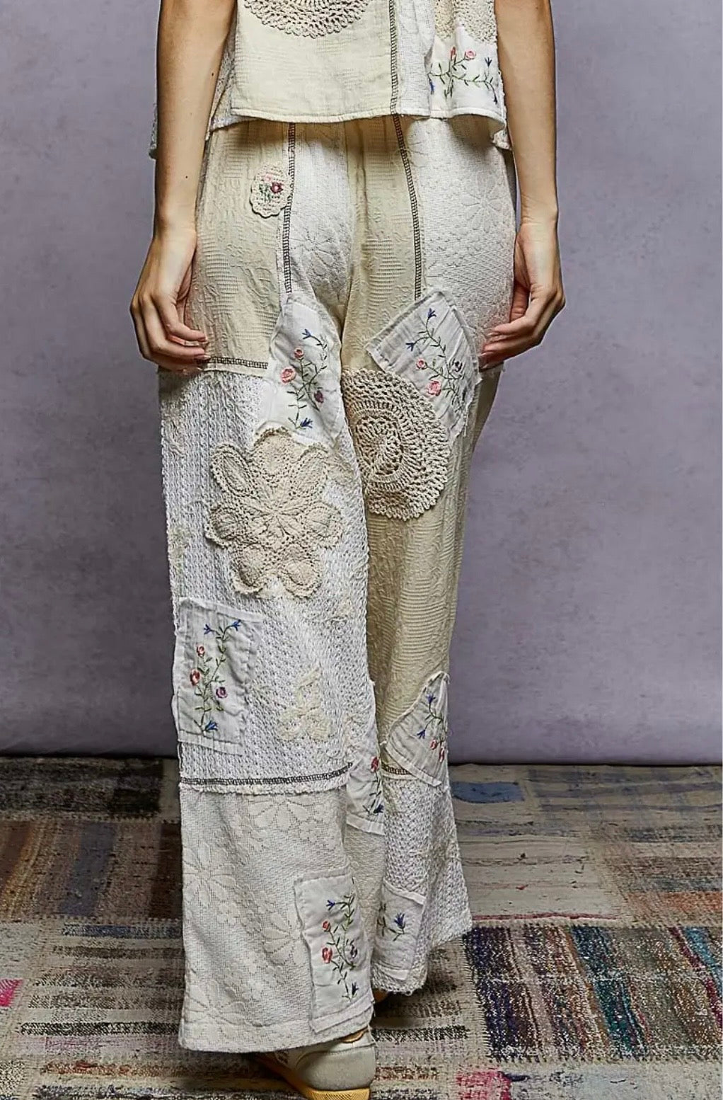 Mary May Patch Detail Pants