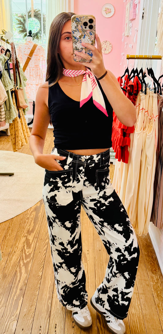 Marlin Cow Print Pants
