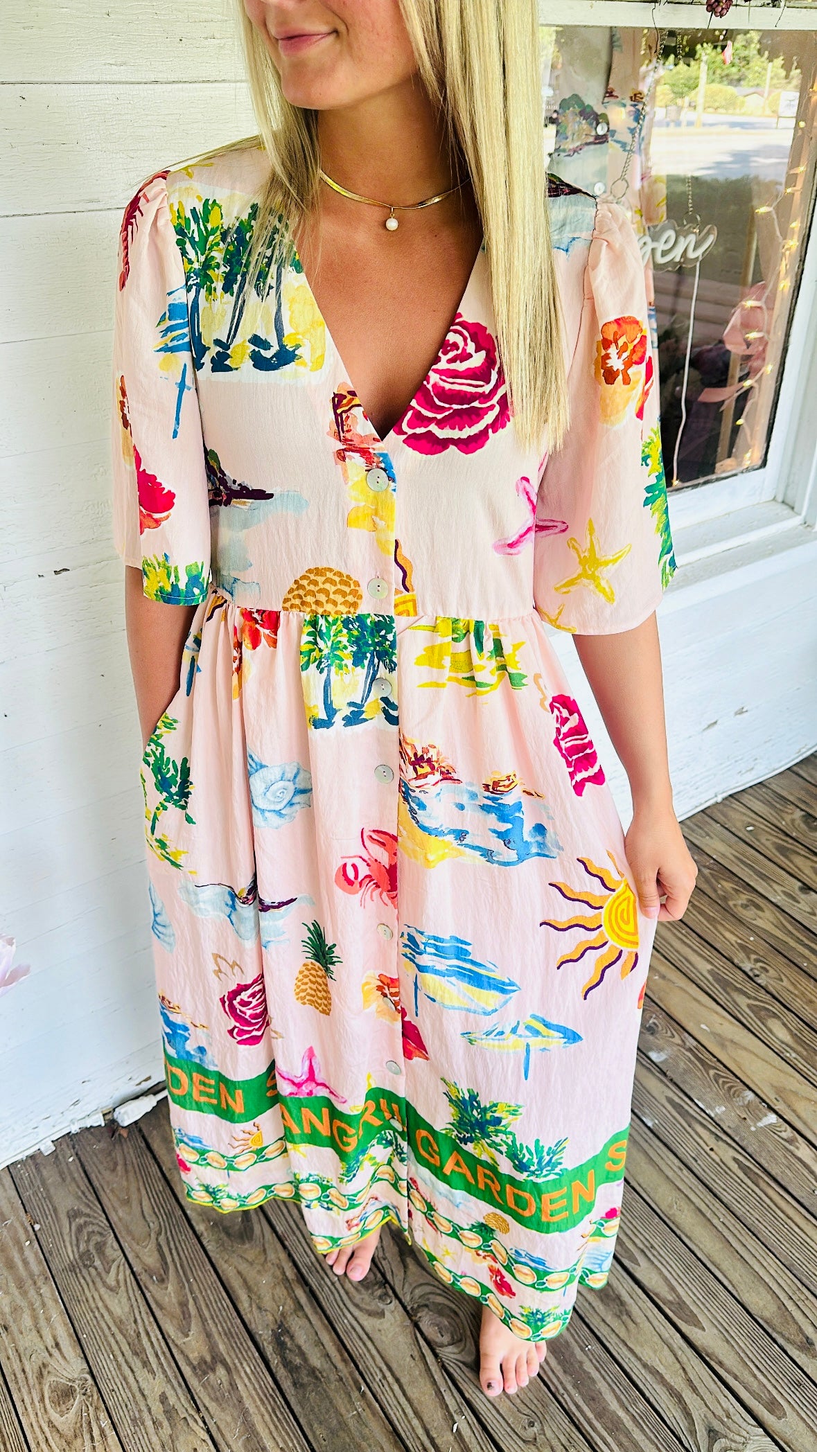 Pink Paradise Midi Dress