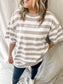 “Jesus Loves You” Stripe Graphic Tee