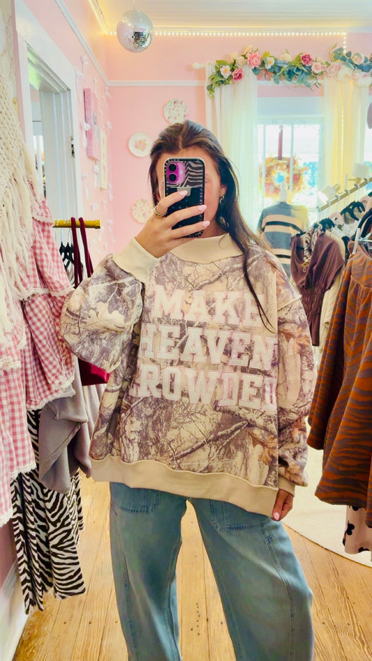 Camo Make Heaven Crowded Mock Neck