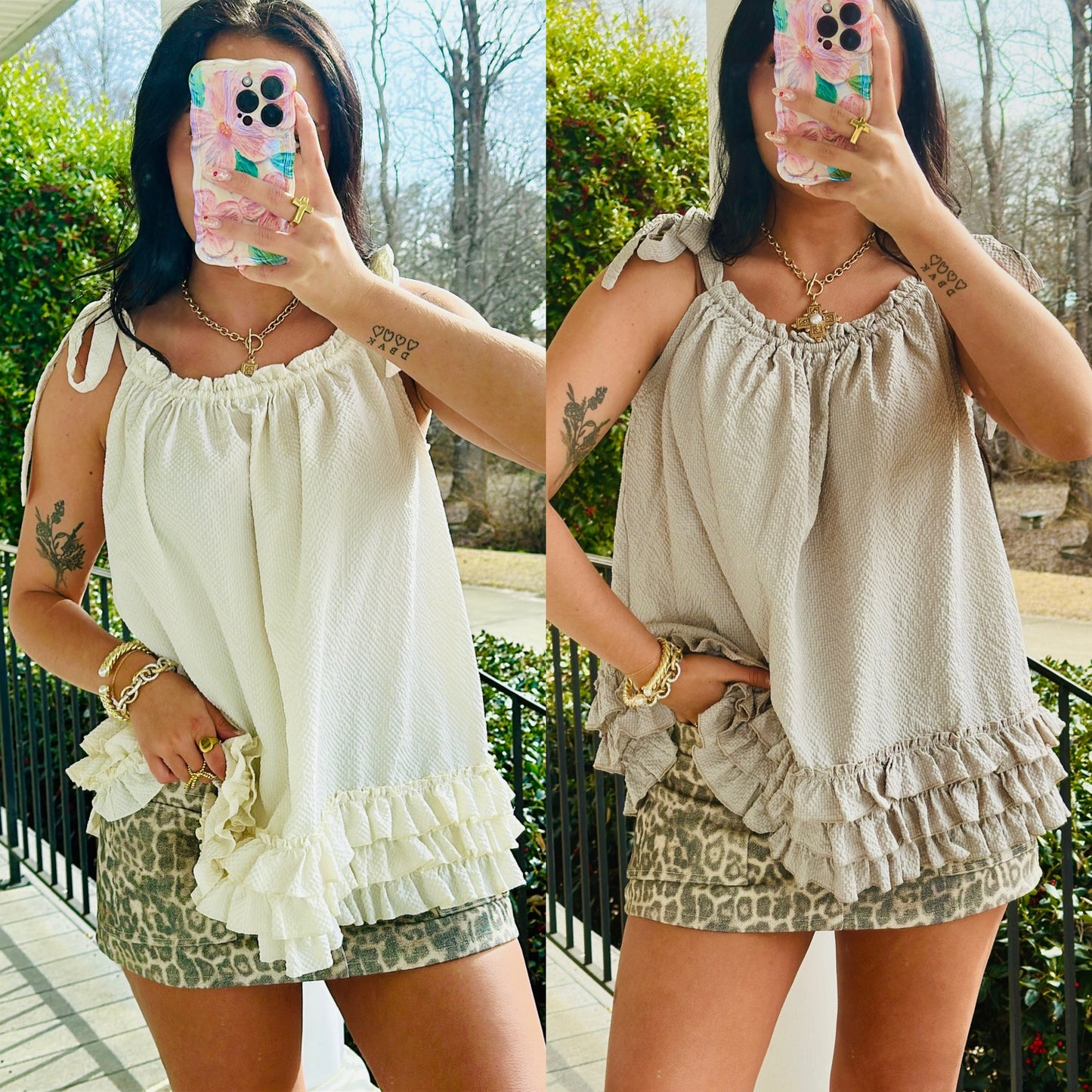 Soft Meadow Ruffle Top